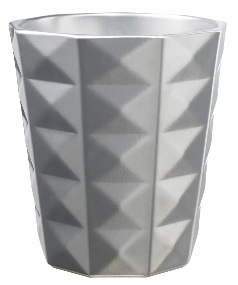 Кашпа Kyoto D13 H15 - shiny silver