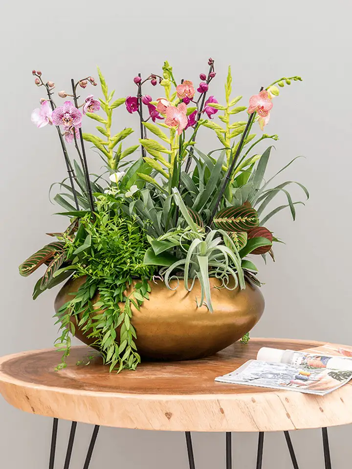 Silver Leaf Bowl D40 H15 - matt honey - Image 2