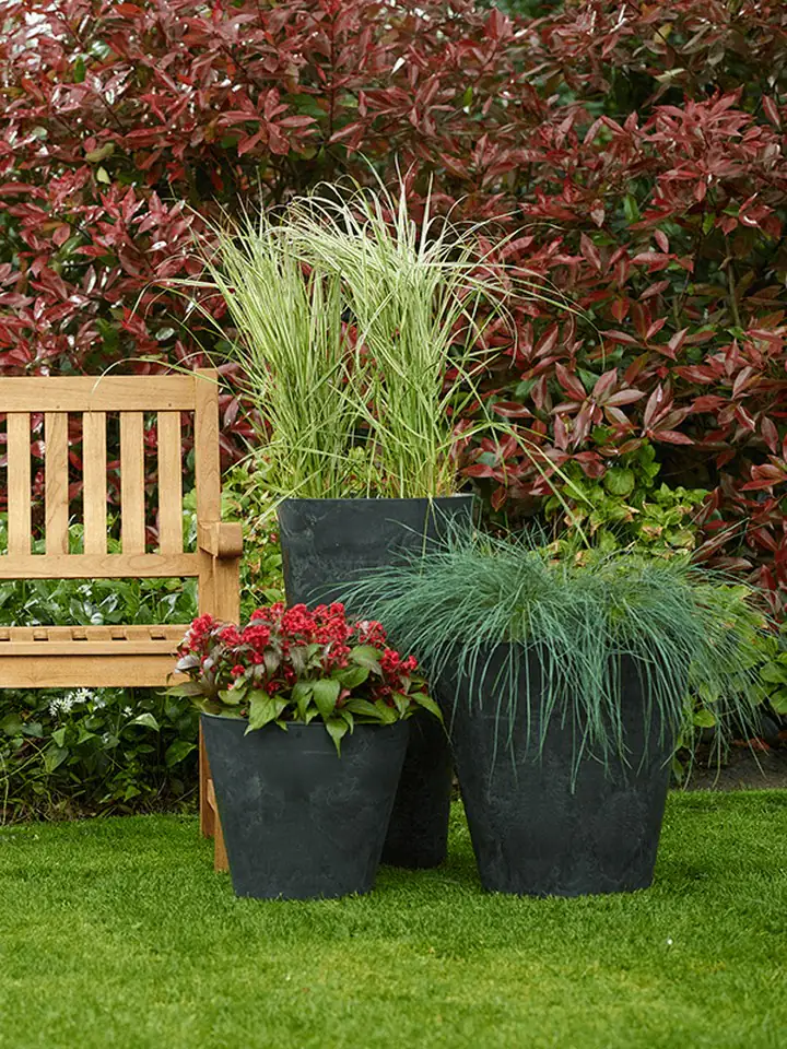 Artstone Round black 22 H20 - Image 2