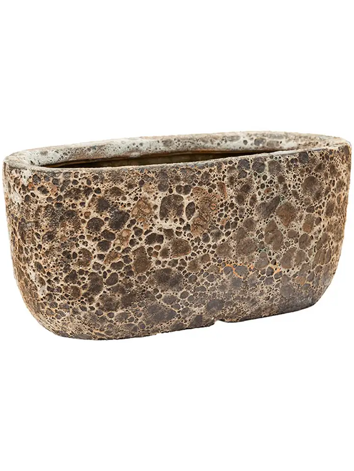 Lava Oval Rust Metal 31x18 Н15