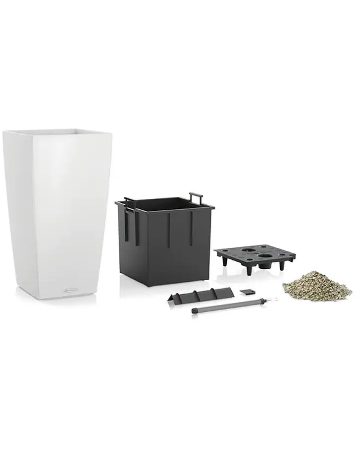 Саксия пласт. 30x30 H56 - Trend Cubico White set - Image 2
