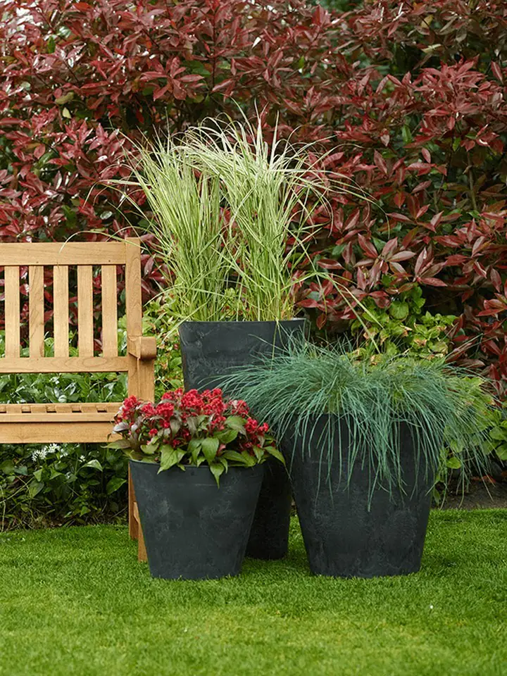 Artstone Round black 33 H29 - Image 2