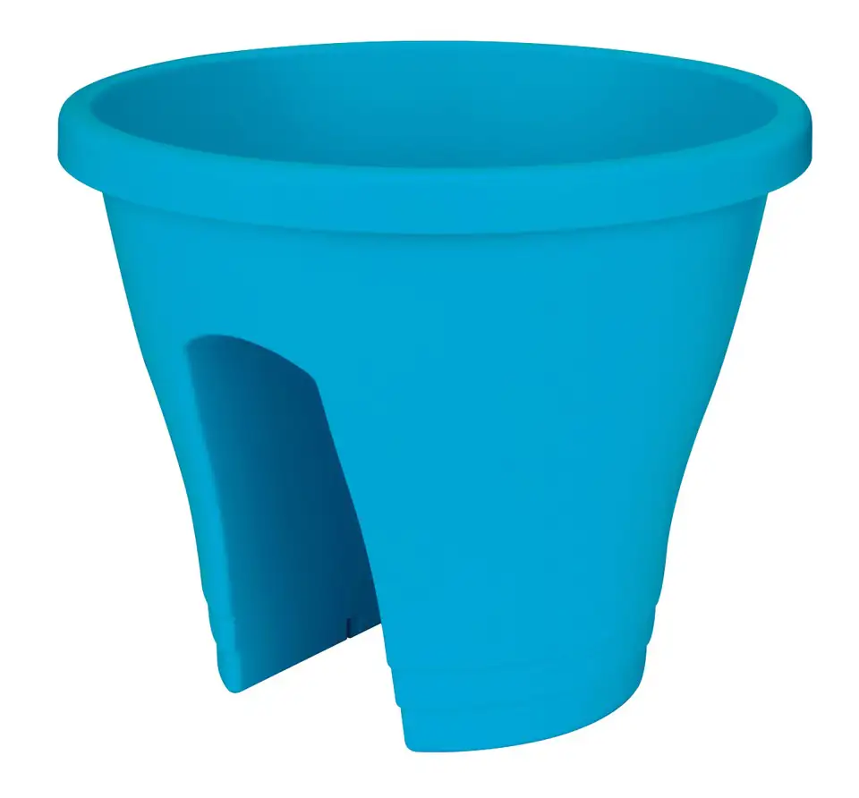 Саксия 30см пласт - flower bridge aqua blue