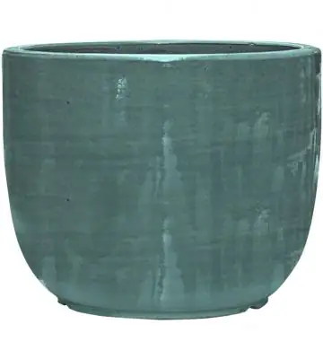 Плантер Plain Striped D33 H27 - Couple aqua