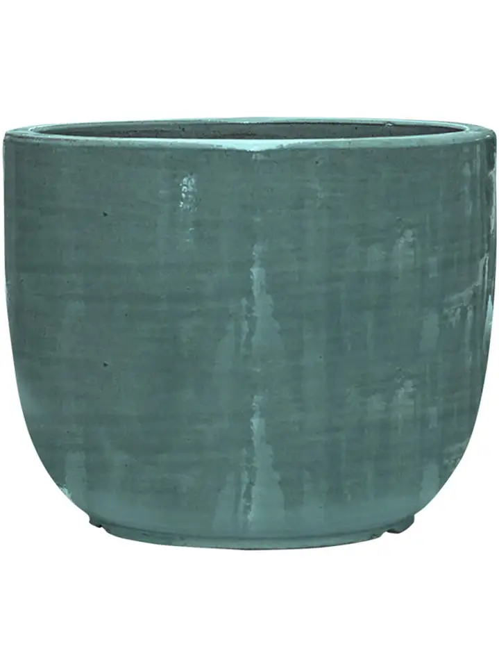 Плантер Plain Striped D33 H27 - Couple aqua