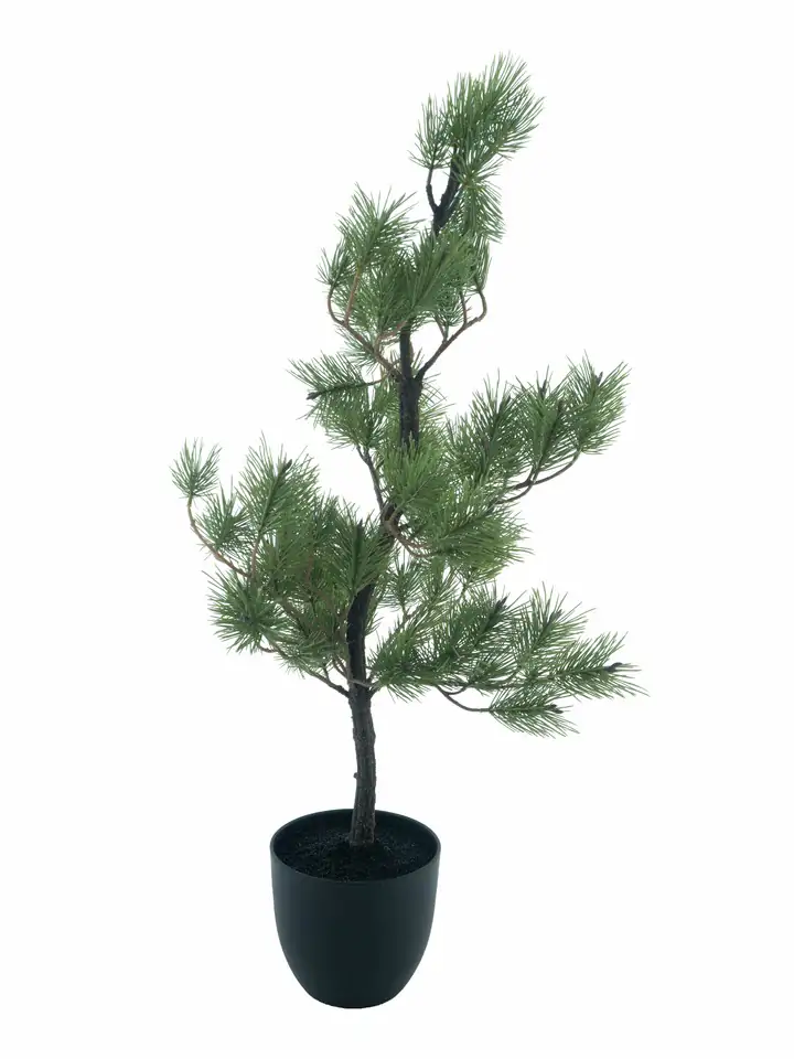 Бор дърво 95см пласт. в саксия - Needle Pine tree in pot Ester green