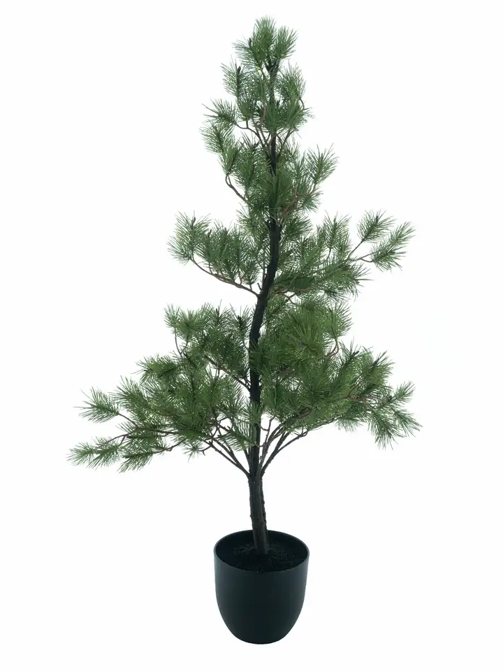 Бор дърво 135см пласт. в саксия - Needle Pine tree in pot Ester green