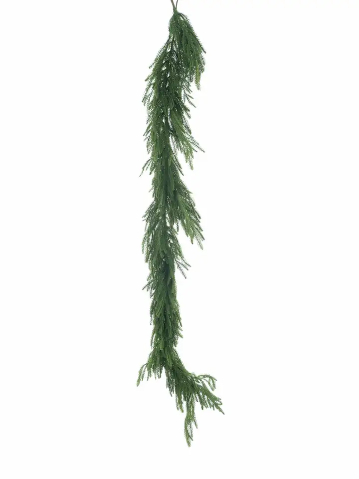 Бор гирлянда 185см пласт. - Long pine garland Ollie green
